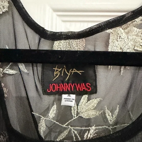 Johnny Was Emilda Mesh Dress Size XL - Picture 4 of 7